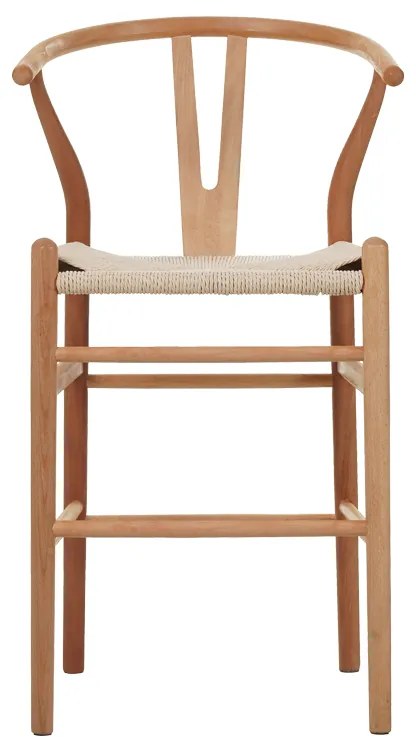 ΣΚΑΜΠΟ ΜΠΑΡ WISHBONE PAKOWORLD RUBBERWOOD-ΣΧΟΙΝΙ ΣΕ ΦΥΣΙΚΗ ΑΠΟΧΡΩΣΗ 55X49X96ΕΚ
