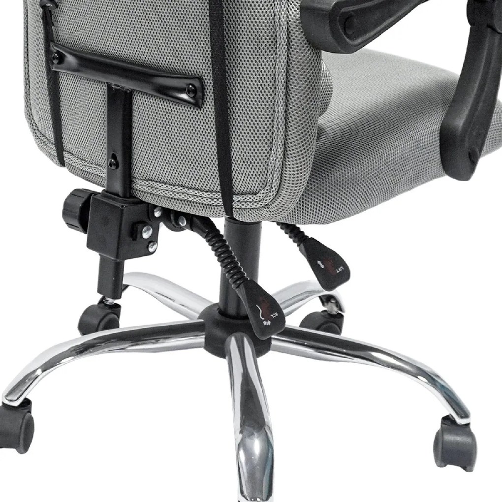ΚΑΡΕΚΛΑ ΓΡΑΦΕΙΟΥ CRONER HM1196.02 ΓΚΡΙ MESH-ΜΕΤΑΛ.ΒΑΣΗ-NYLON ΣΚΕΛΕΤΟΣ 58x67x124Υεκ.