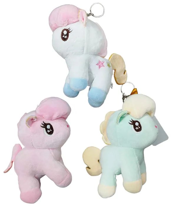 Λούτρινο Μπρελόκ Μονόκερος 15cm - Stuffed Unicorn Keychain