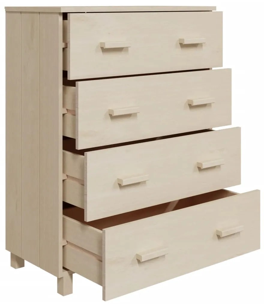 vidaXL Συρταριέρα HAMAR Καφέ Μελί 79 x 40 x 103,5εκ. Μασίφ Ξύλο Πεύκου