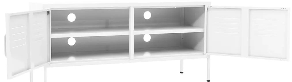 vidaXL Έπιπλο Τηλεόρασης Λευκό 105x35x50 εκ. από Ατσάλι