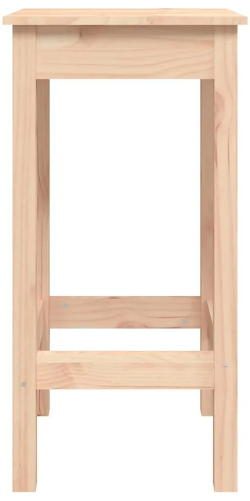 Καρέκλες Μπαρ 2 τεμ. 40x40x78 εκ. Μασίφ Ξύλο Πεύκου - Καφέ