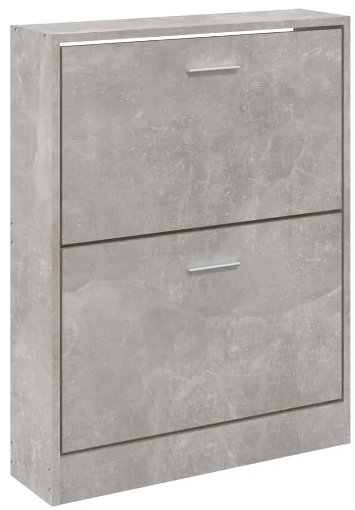 vidaXL Παπουτσοθήκη Γκρι Σκυροδέματος 59x17x81 εκ. Επεξεργασμένο Ξύλο