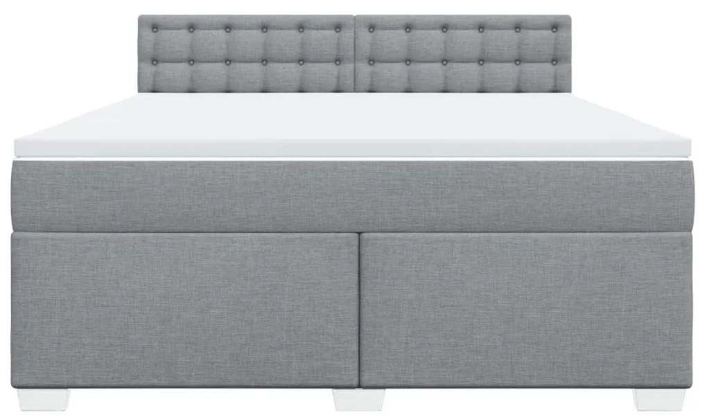 ΚΡΕΒΑΤΙ BOXSPRING ΜΕ ΣΤΡΩΜΑ ΑΝΟΙΧΤΟ ΓΚΡΙ 180X200 ΕΚ. ΥΦΑΣΜΑΤΙΝΟ 3288281