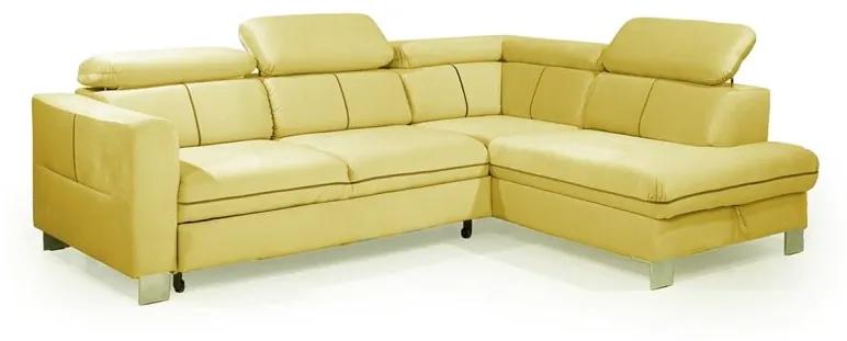 Γωνιακός καναπές κρεβάτι Ferdy με αποθηκευτικό χώρο, κίτρινο 255x191x83cm Δεξιά γωνία – BEL-TED-05