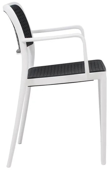 Καρέκλα Olesia Fylliana Λευκό - Ανθρακί 56x43x81 εκ. 56x43x81 εκ.