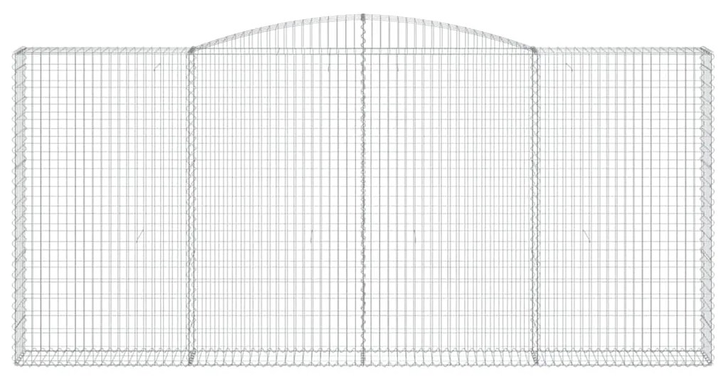 vidaXL Συρματοκιβώτια Τοξωτά 10 τεμ. 400x30x180/200 εκ. Γαλβαν. Ατσάλι