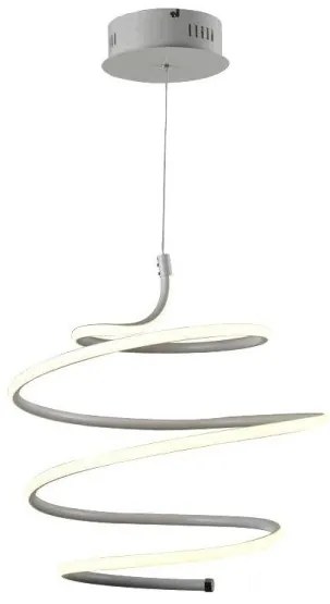 Κρεμαστό Φωτιστικό Οροφής Led Αλουμίνιο H120 Φ43 Eurolamp-144-15010-Λευκό 144-15010
