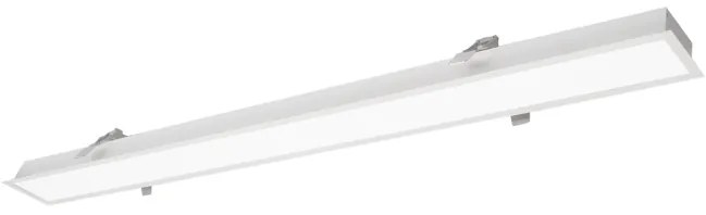 Γραμμικό Φωτιστικό Χωνευτό 220-240V with Trim On-Off Led 30w 4000K 2800lm L90 cm Αλουμίνιο Λευκό Viokef Station 3911-0313-4-W-N