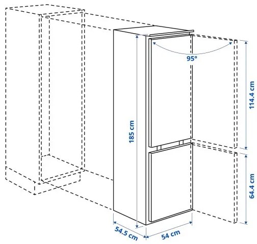 TINAD ψυγείο/καταψύκτης εντοιχιζόμενος/IKEA 500, 210/79 l 005.728.72
