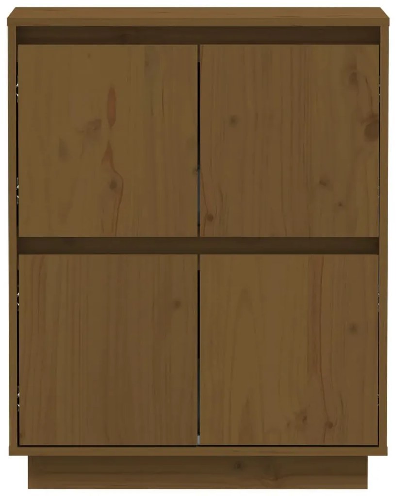 vidaXL Ντουλάπι Καφέ Μελί 60 x 34 x 75 εκ. από Μασίφ Ξύλο Πεύκου