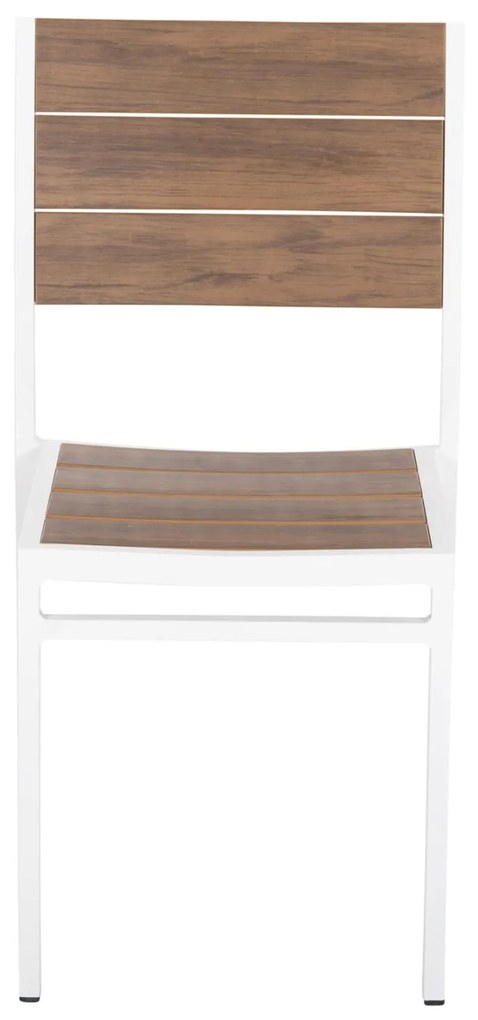 Καρέκλα SAGA C6063.01 Αλουμινίου Λευκή με Polywood 46x52x86Υεκ. 46x52x86 εκ.