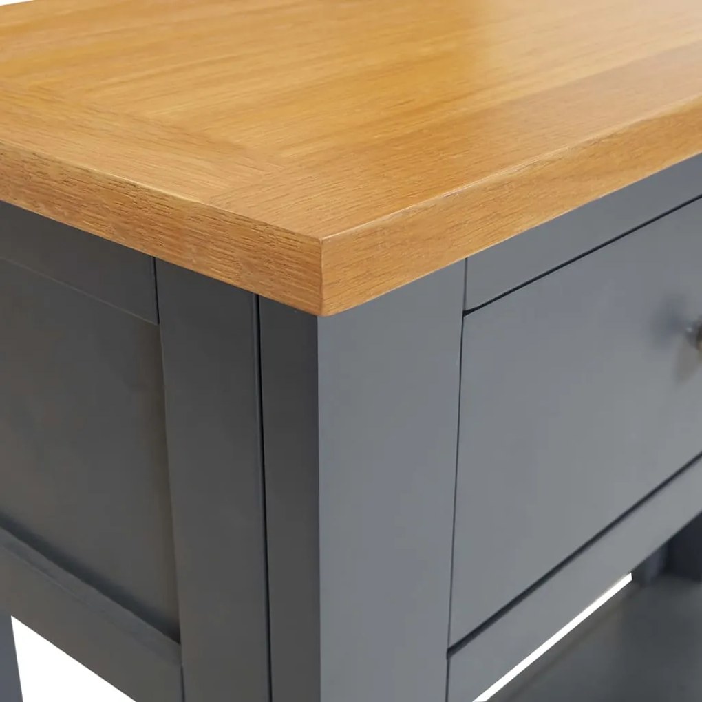 vidaXL Τραπέζι Κονσόλα 83 x 30 x 73 εκ. από Μασίφ Ξύλο Δρυός