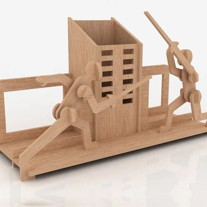 Intra απο ξύλο plywood 3mm-4mm πάχος – ξύλο μολυβιού περίφραξης Swordplay από κόντρα πλακέ 15x15 cm INTRAVECTRY-MY551257