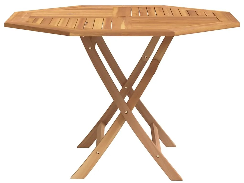 vidaXL Τραπέζι Κήπου Πτυσσόμενο 110 x 110 x 75 εκ. Μασίφ Ξύλο Teak