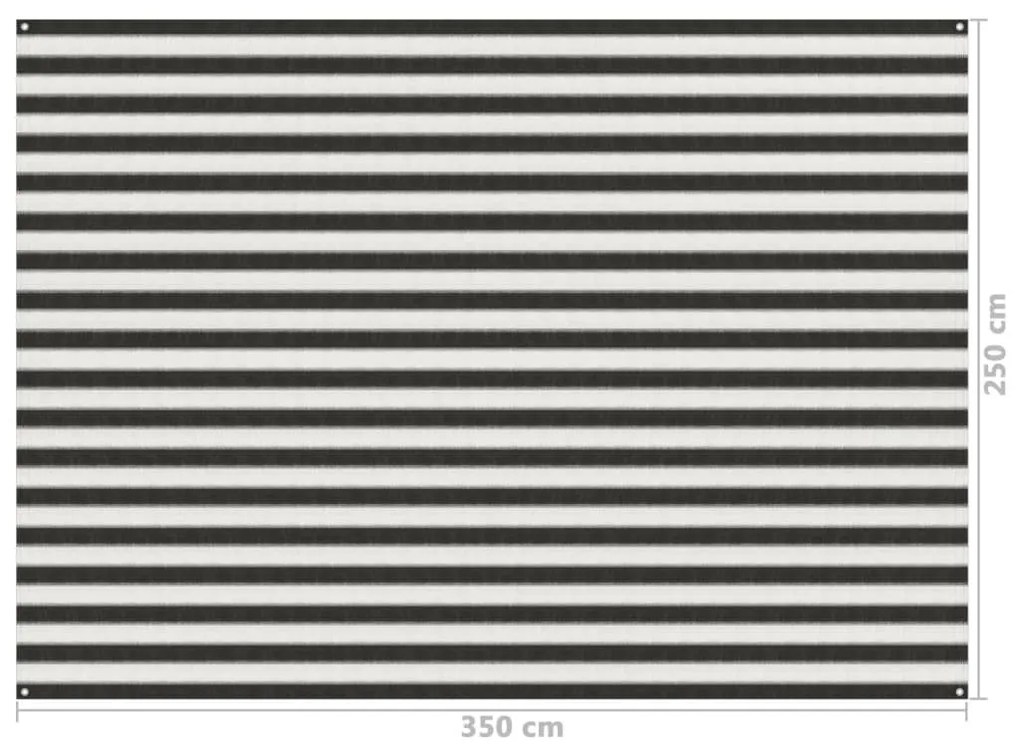 Χαλί Σκηνής Ανθρακί / Λευκό 250 x 350 εκ.