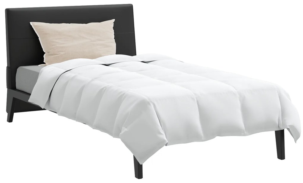 vidaXL Πάπλωμα με μαξιλάρι 2 pcs Λευκό 155 x 220 cm Πούπουλο