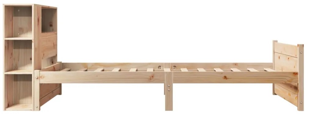 vidaXL Κρεβάτι Βιβλιοθήκη Χωρίς Στρώμα 75x190 εκ Μασίφ Ξύλο Πεύκο