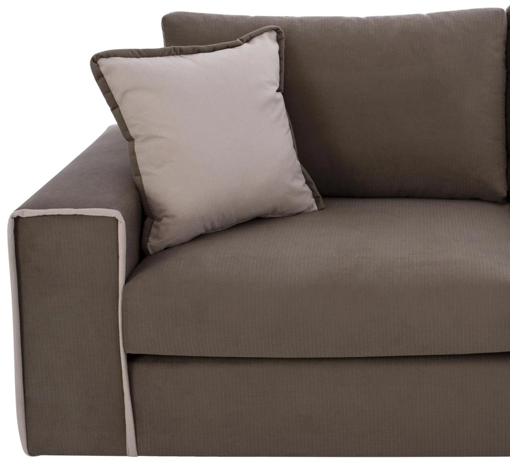 Γωνιακός Καναπές HOME C3255.03R Δεξιά Γωνία Ύφασμα Αλέκιαστο Καφέ - Μπέζ 270x225x90Yεκ. 270x225x90 εκ.
