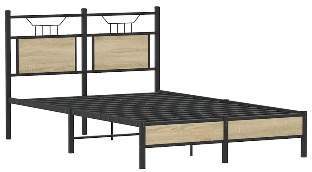 vidaXL Πλαίσιο Κρεβατιού Χωρ. Στρώμα Sonoma Δρυς 120x200εκ. Επ. Ξύλο