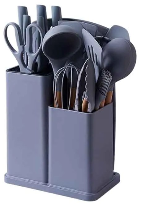 Πλήρες Σετ Κουζινικών 19 τεμαχίων με Θήκη - Complete 19-Piece Kitchen Set with Case