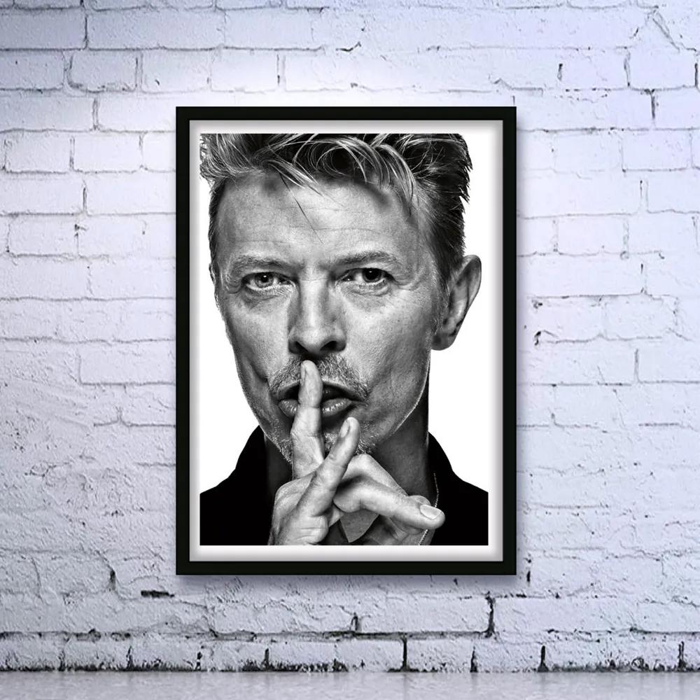 Πόστερ &amp; Κάδρο David Bowie PRT019 30x40cm Μαύρο Ξύλινο Κάδρο (με πόστερ)