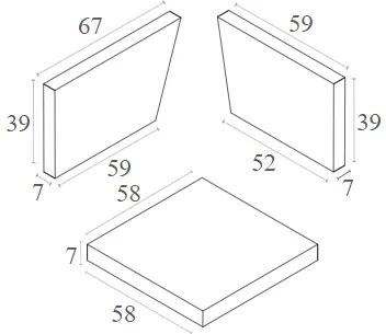 Σετ Μαξιλάρια Monaco Για Γωνία 67Χ59Χ39/59Χ39Χ7/58Χ58Χ7εκ.