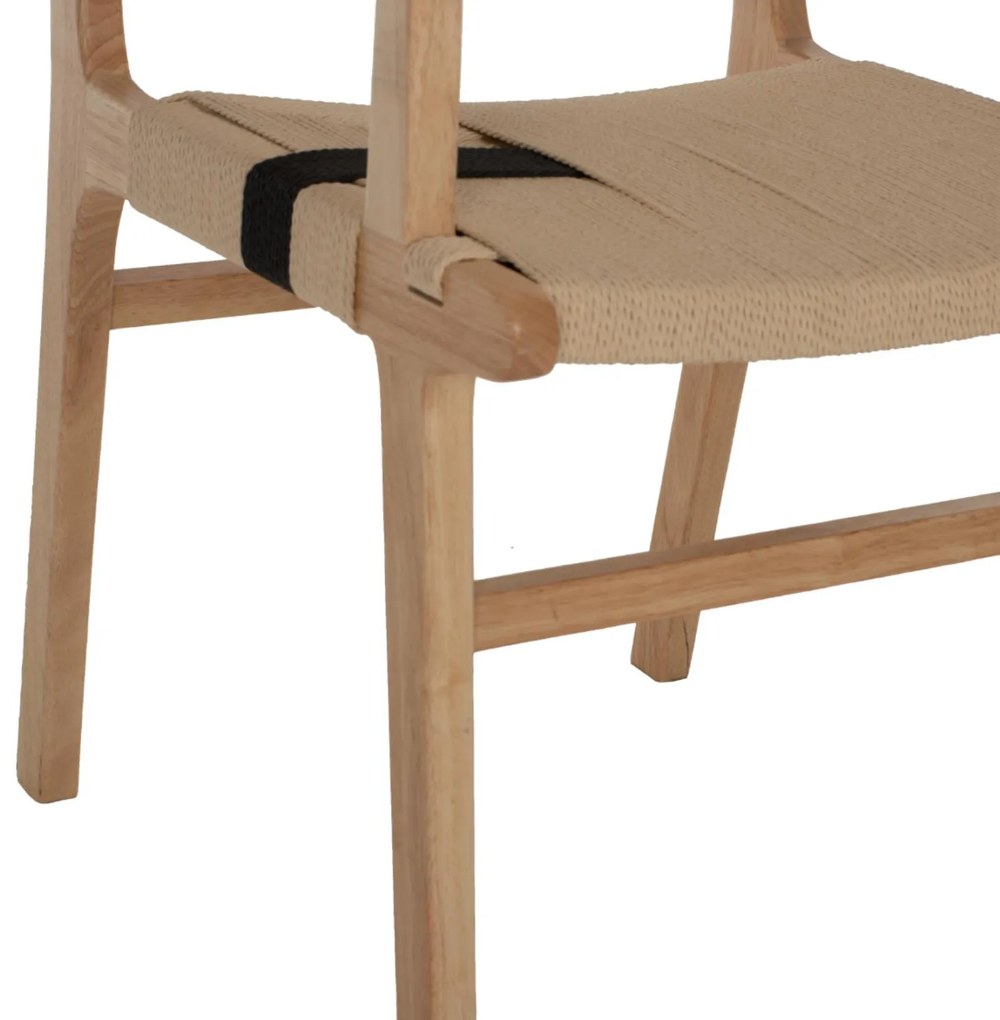 Καρέκλα-Πολυθρόνα BAND Rubberwood και Σχοινί 62,5x60x88Yεκ. 62.5x60x88 εκ.