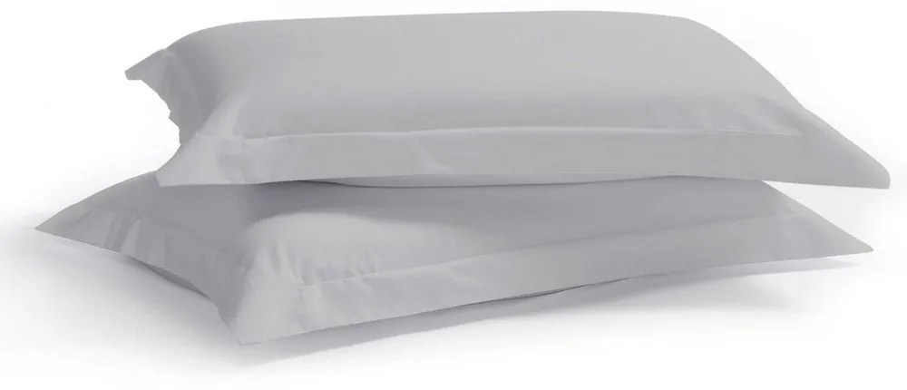 Μαξιλαροθήκες Satin Plain (Σετ 2τμχ) Warm Grey Aslanis Home 50Χ70 100% Cotton Satin