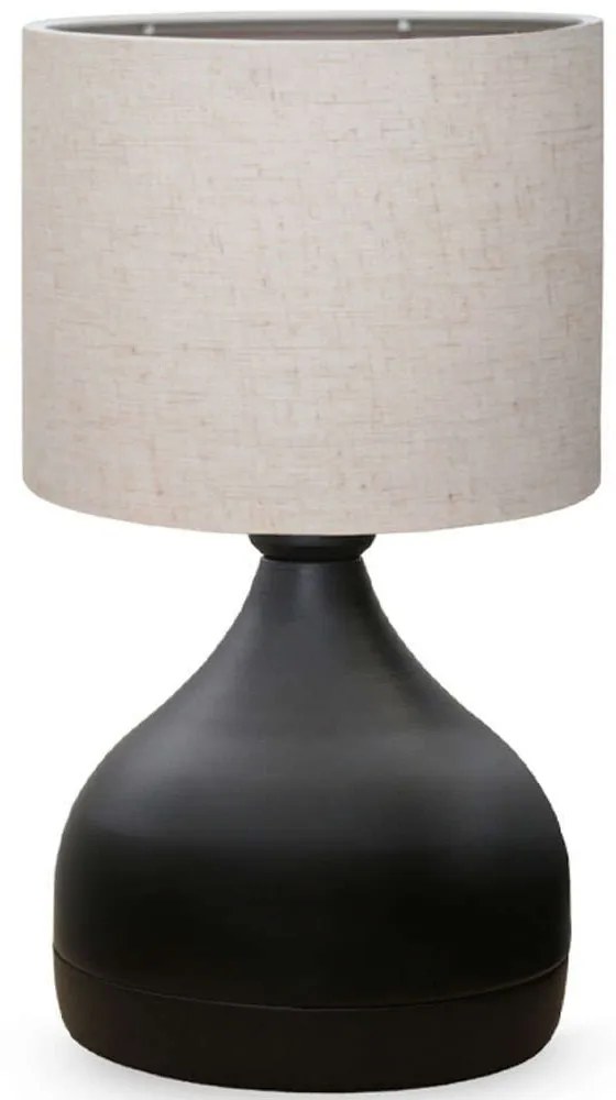 Φωτιστικό Επιτραπέζιο Neil 0123712 18,5x17x32cm 1xE27 15W Cream-Black Megapap Metal, Fabric
