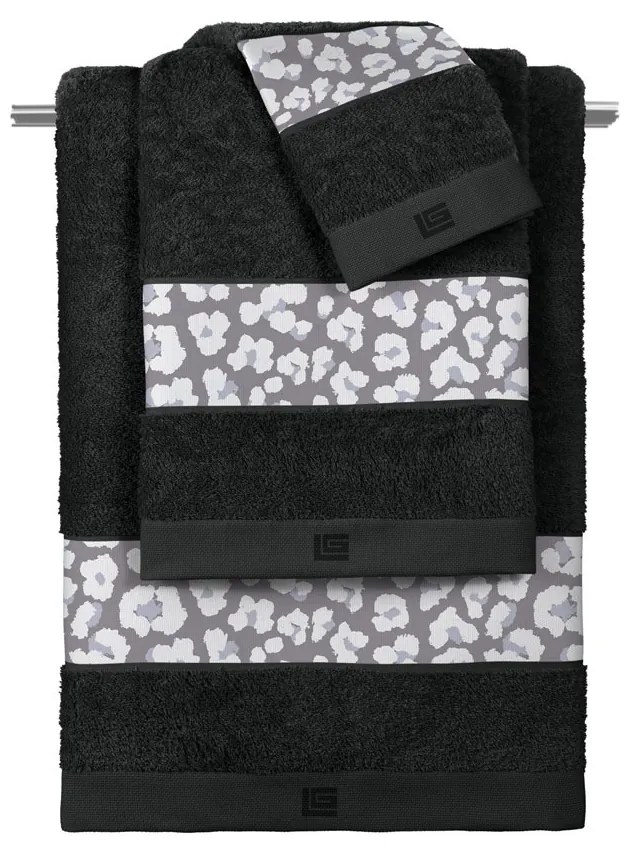 Πετσέτες Μπάνιου (Σετ 3τμχ) Guy Laroche Frida Lavender - Black 500gsm