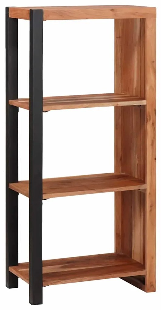 vidaXL Βιβλιοθήκη Καφέ, Μαύρο 50 x 30 x 110 εκ Στερεό Ξύλο Ακακίας