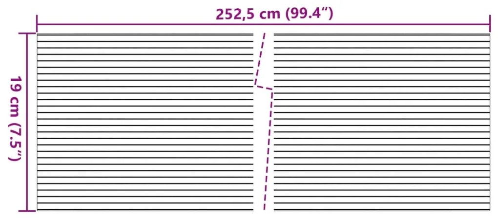 vidaXL Περιφράξεις Προστατευτικές 10 Τεμ. Γκρι 252,5 x 19 εκ. από PVC