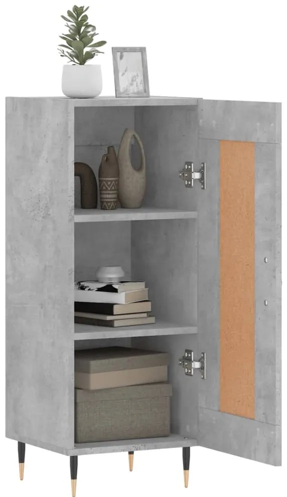 vidaXL Ντουλάπι Γκρι Σκυροδέματος 34,5x34x90 εκ. Επεξεργασμένο Ξύλο