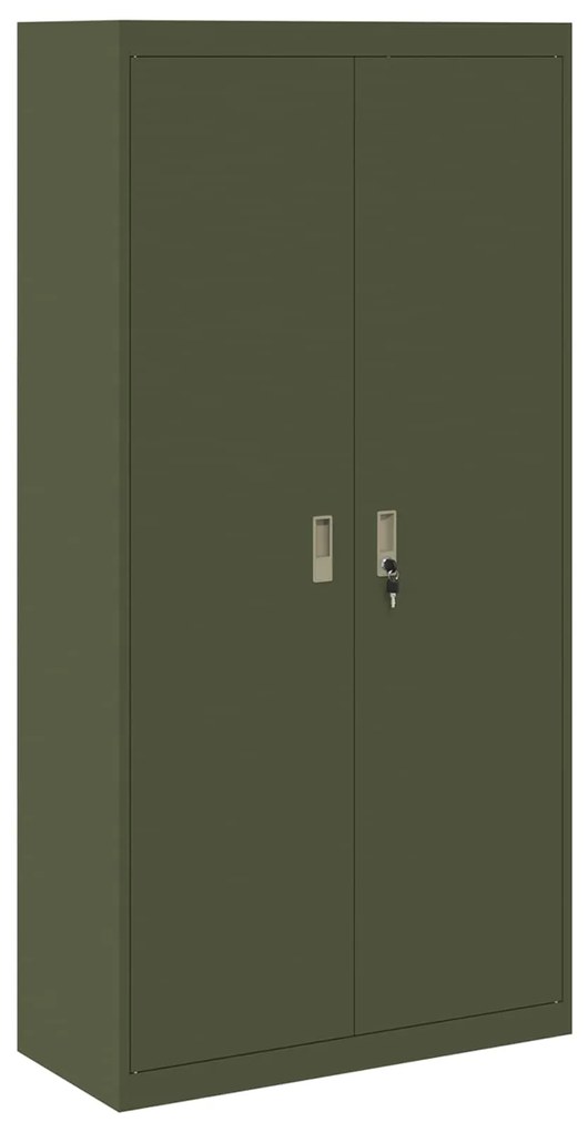 vidaXL Ντουλάπι αποθήκευσης 2 pcs Ελιά Πράσινη 90 x 40 x 180 cm