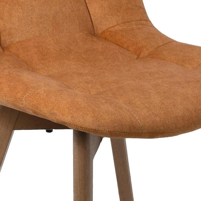 Καρέκλα Τραπεζαρίας T-18 Fylliana Κίτρινο με Grey oak πόδια 42x45x95εκ. 2αδα 42x45x95 εκ.