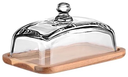 Estia Βάση Τυριών Allure 18.5x12.8x10cm Με Γυάλινο Καπάκι 01-26745