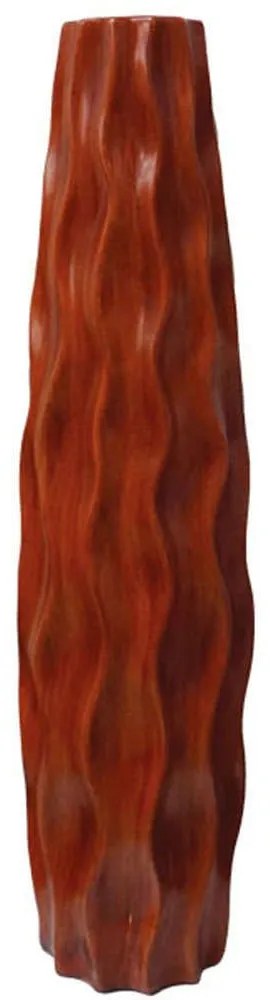 Βάζο Σγουρό 15-00-21301-75 Φ18x75cm Brown Marhome Ceramic