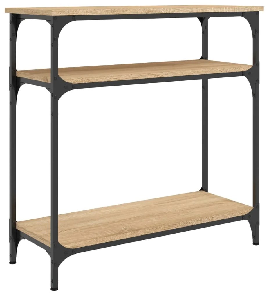 vidaXL Τραπέζι Κονσόλα Sonoma Δρυς 75x29x75 εκ. Επεξεργασμένο Ξύλο