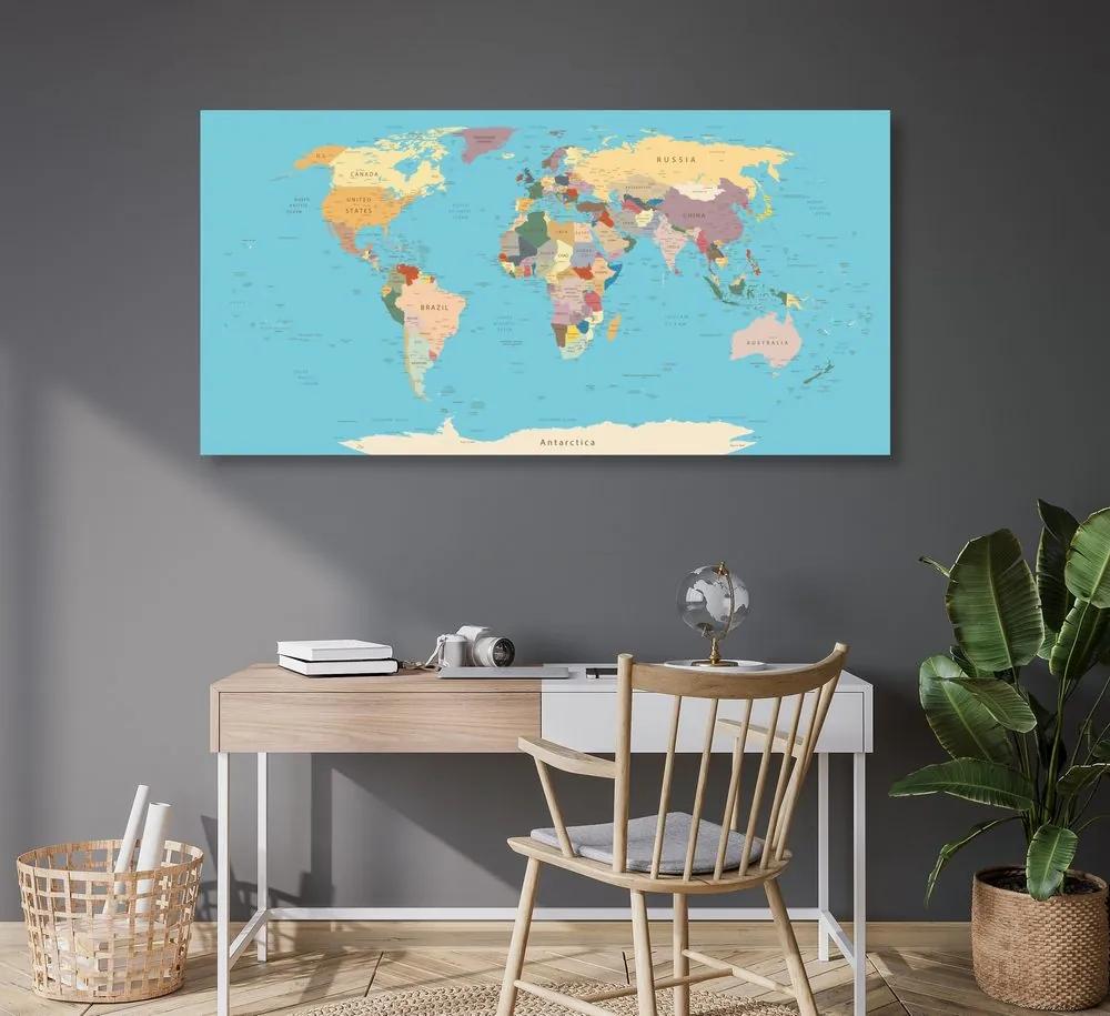 Εικόνα στον παγκόσμιο χάρτη φελλού με ονόματα - 100x50  smiley