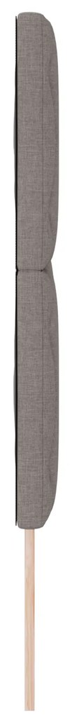 vidaXL Κεφαλάρι με φώτα λωρίδας LED με κεφαλάρι Taupe 144 cm ύφασμα