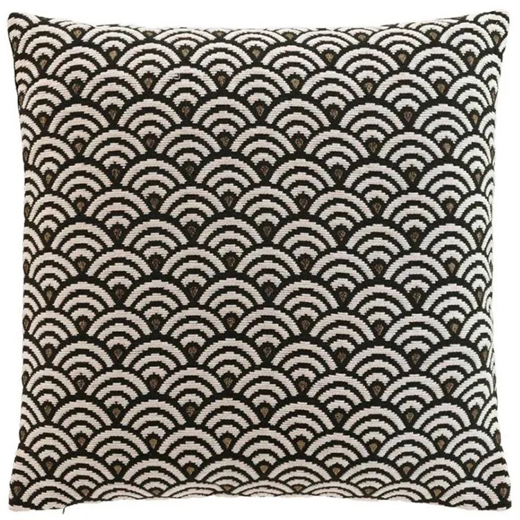 Μαξιλάρι Διακοσμητικό (Με Γέμιση) 027.1612446 Chenille White-Black 45X45 Velvet,Polyester
