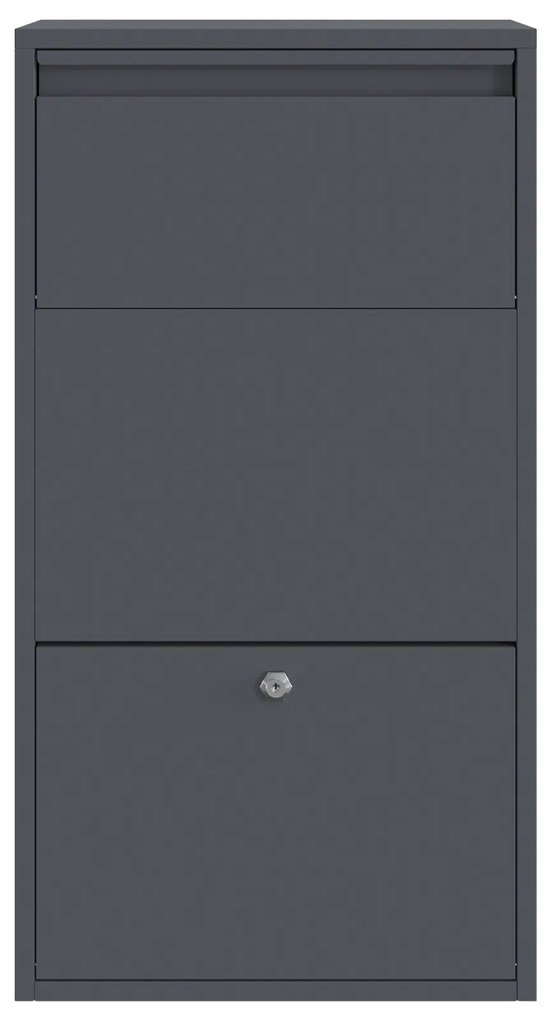 vidaXL Γραμματοκιβώτιο για Πακέτα Ανθρακί 44x22x82 εκ Χάλυβα