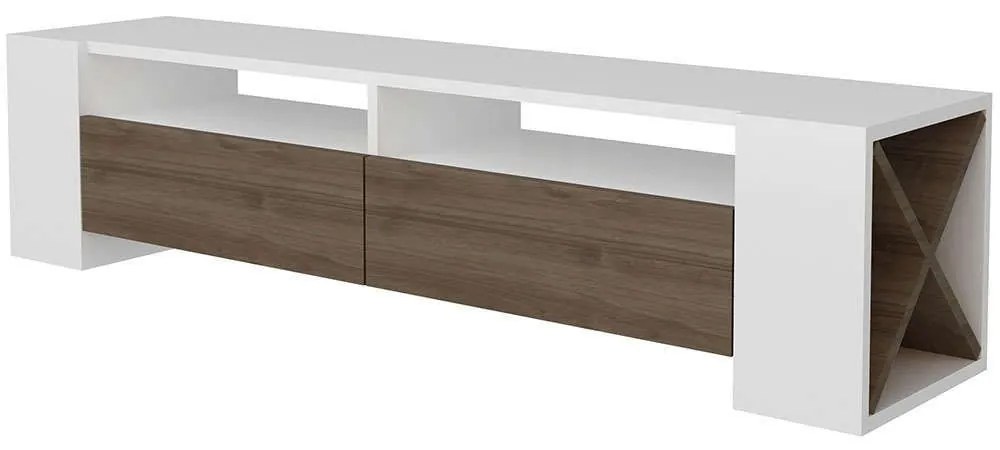 Έπιπλο Τηλεόρασης Sosruko 875ZNA3034 155x35x35cm Walnut-White