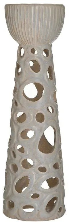 Κηροπήγιο Διάτρητο 3-70-078-0023 10Χ36 Beige Inart Ceramic