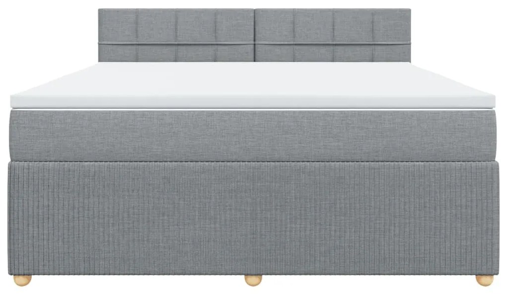 ΚΡΕΒΑΤΙ BOXSPRING ΜΕ ΣΤΡΩΜΑ ΑΝΟΙΧΤΟ ΓΚΡΙ 180X200 ΕΚ. ΥΦΑΣΜΑΤΙΝΟ 3287535