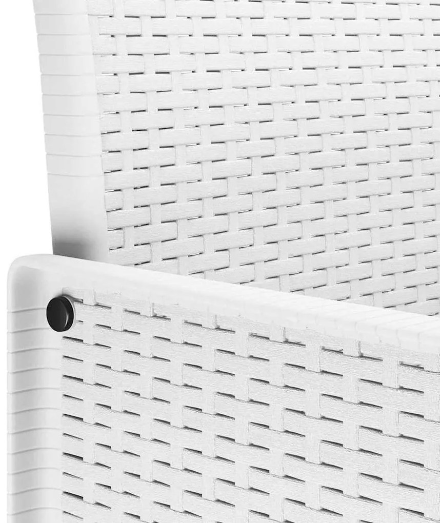 vidaXL Σέτ φαγητού για κήπο 5 pcs Λευκό Rattan Polt