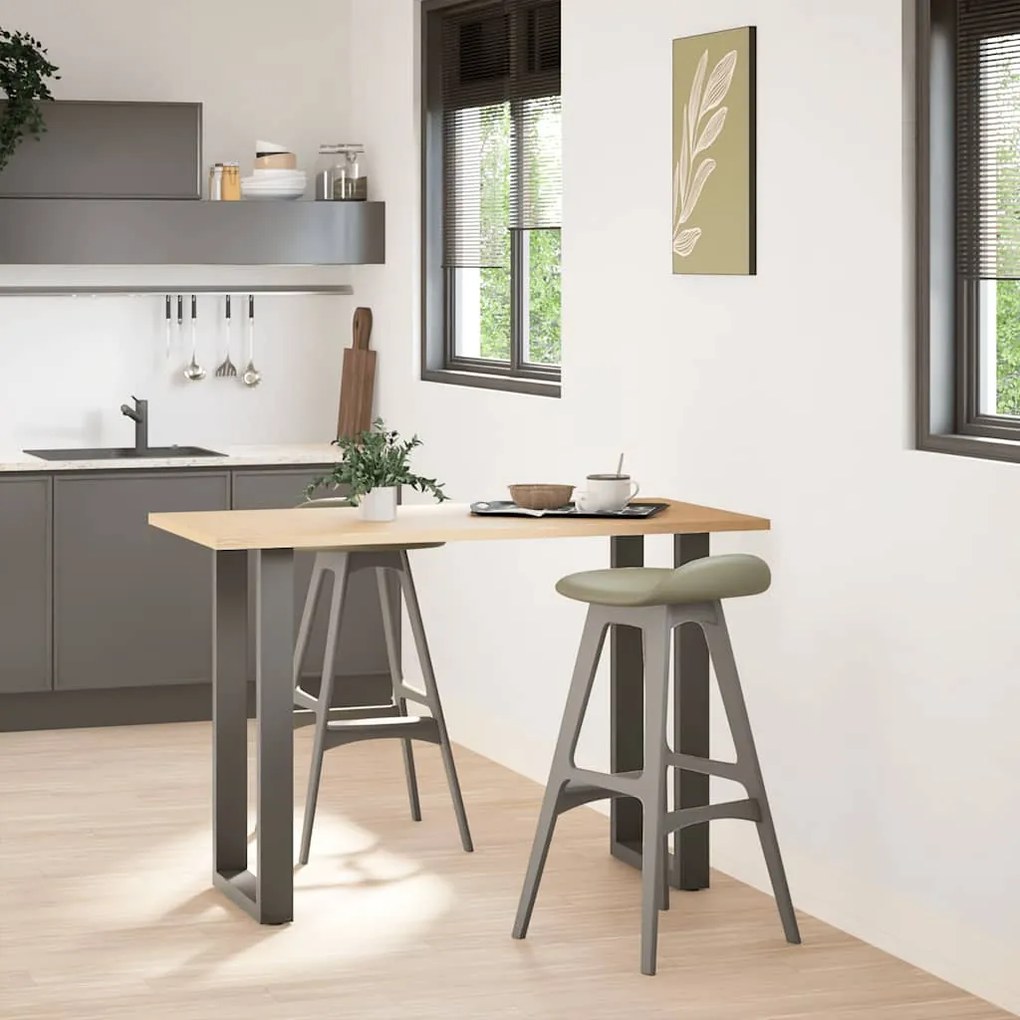 vidaXL Πόδια Τραπεζιού Μπαρ σε Σχήμα U 2 τεμ. Ανθρακί 50x(90-91) εκ. Ατσάλι