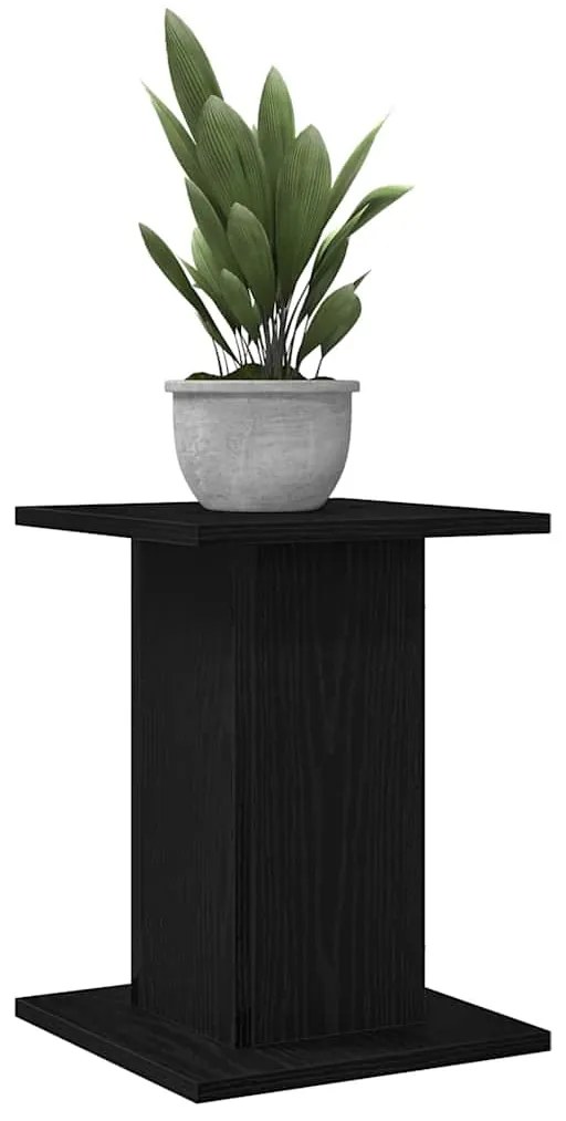 vidaXL Βάση φυτών 2 pcs Μαύρη δρυς 30 x 30 x 40 cm Επεξεργασμένο ξύλο