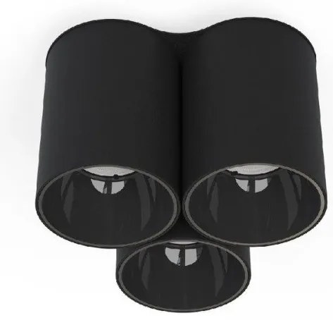 Σποτ Φωτιστικό Οροφής Τριπλό Ατσάλι Eye Tone H13 Φ18 Nowodvorski-8091-Μαύρο 8091
